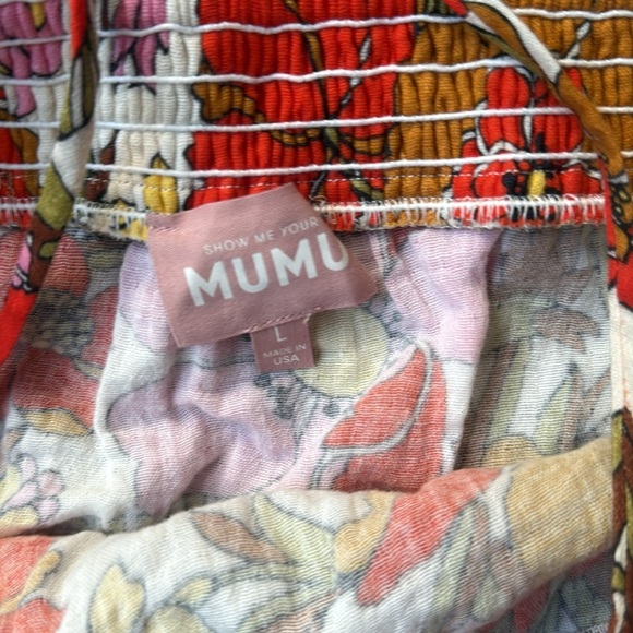 SHOW ME YOUR MUMU  OASIS FLORAL PRINT MINI DRESS LARGE - Picture 10 of 16